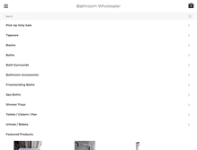 Tablet Screenshot of bathroomwholesaler.com